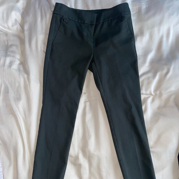 LOFT “Marisa” Petite Straight Pants | Dark Green | Size 0P | Excellent Condition - Picture 1 of 6